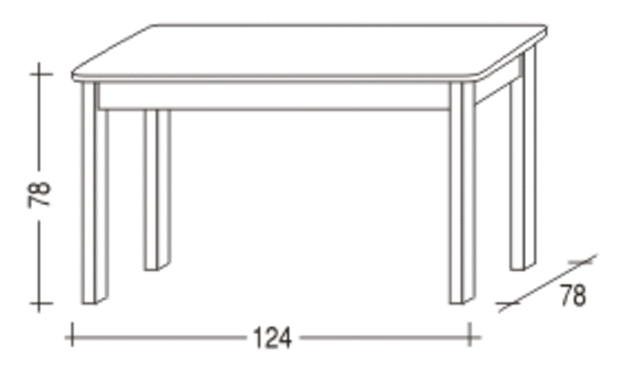 Jídelní stůl 124*78 lak